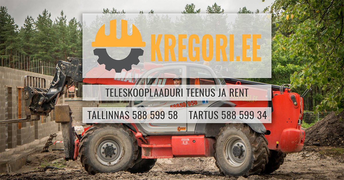 Kregori OÜ - teleskooplaaduri rent ja saateauto teenus